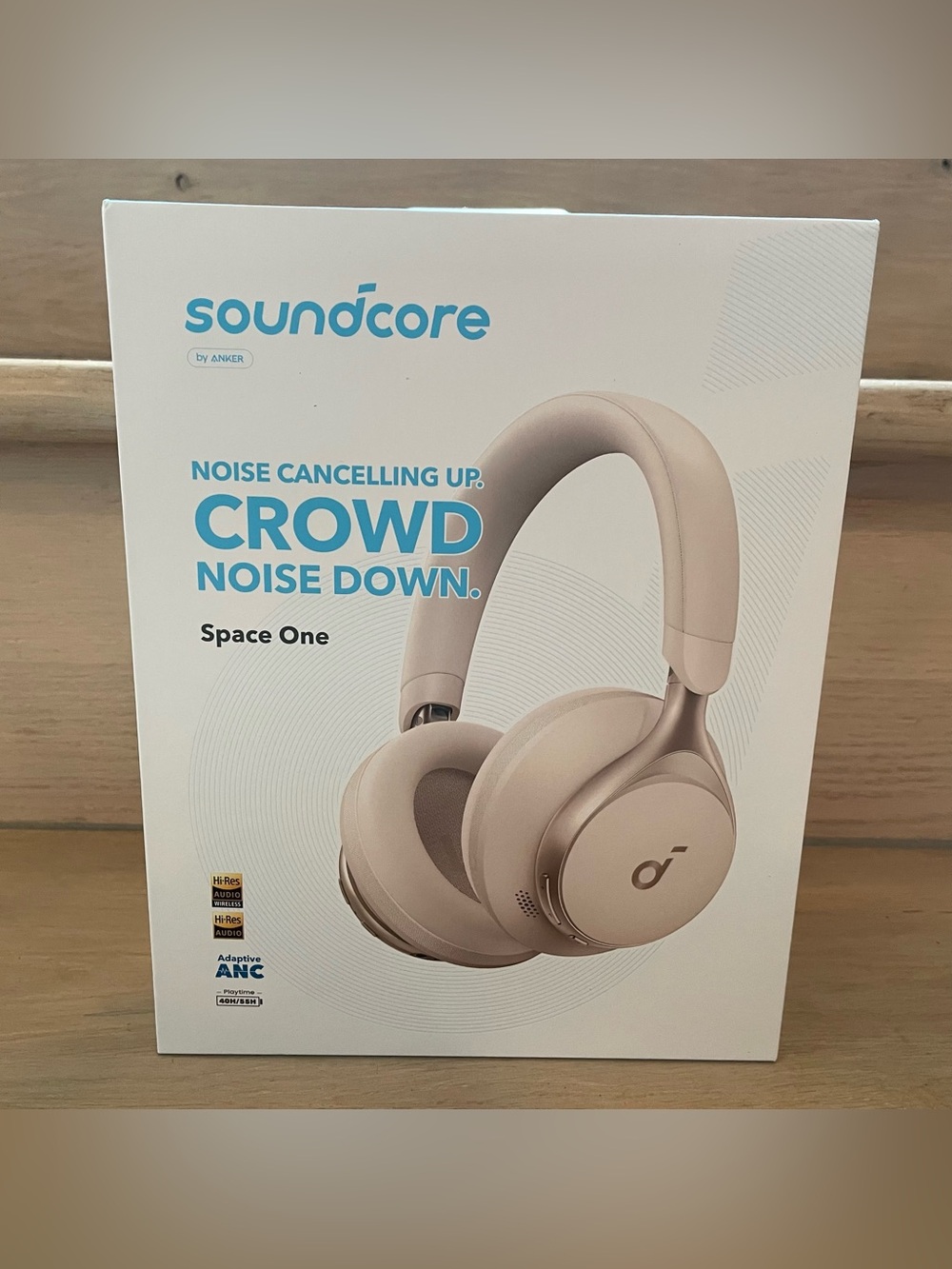 Soundcore by Anker, Space One, Active Noise Cancelling Headphones, White